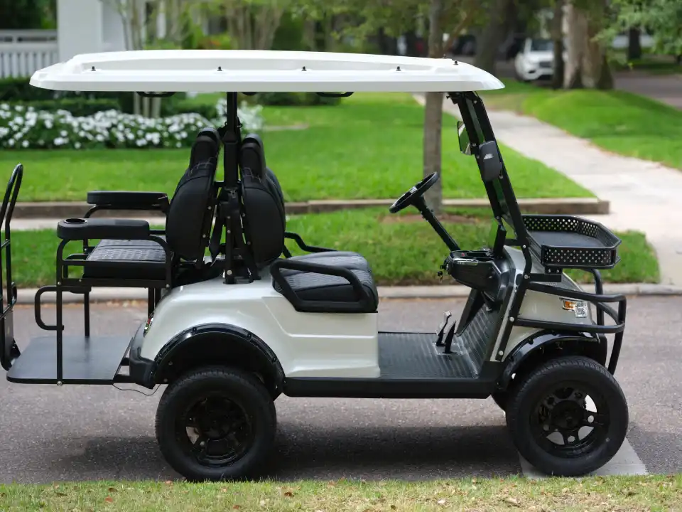 epic golf cart e40l pearl white
